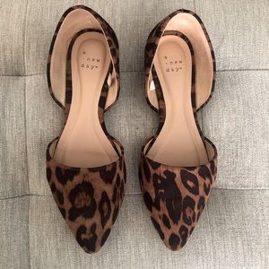 A NEW DAY leopard print flats 7w